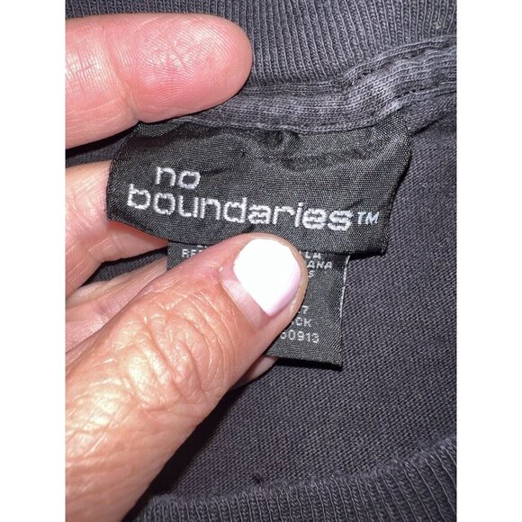 Vtg Y2K No Boundaries black graphic "No Fun" tshirt trashed XL skater streetwear - Picture 4 of 11